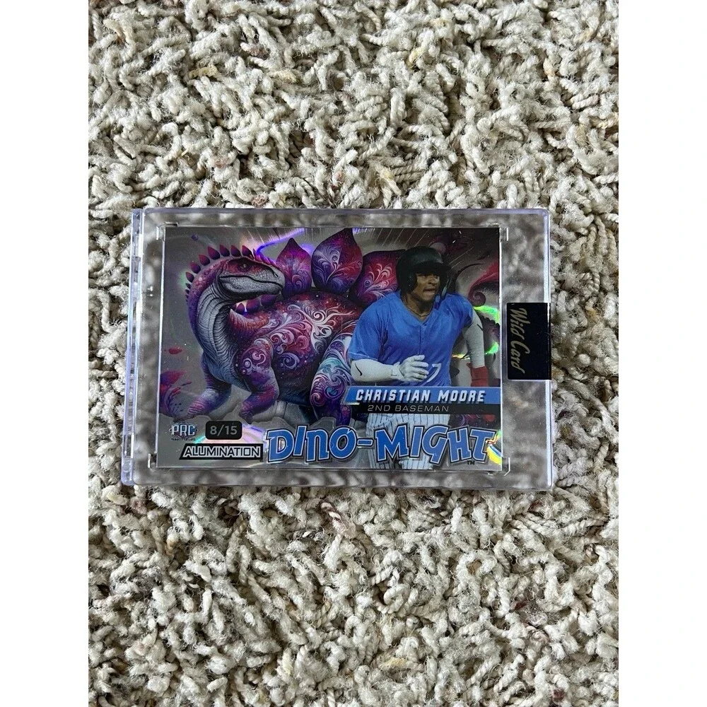 2024 Wild Card Dino-Might Baseball Christian Moore 8/15 Stegosaurus